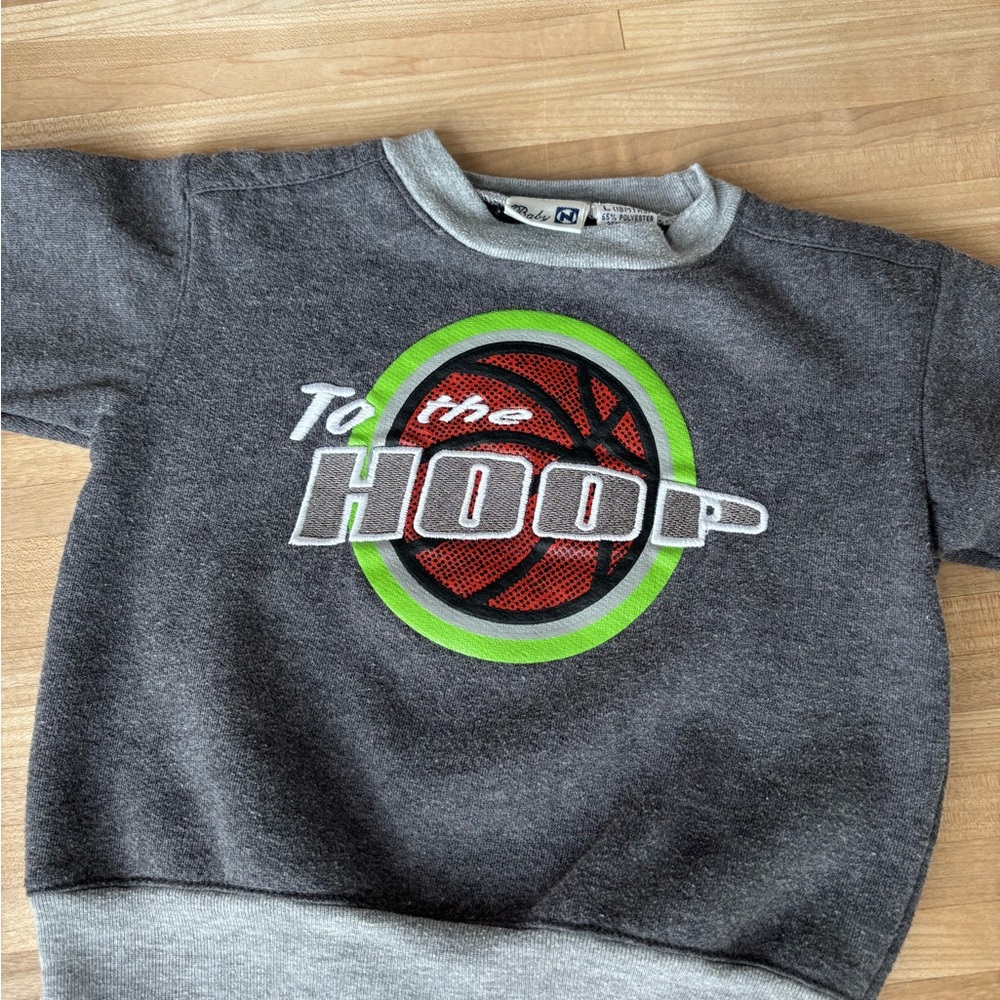American Vintage Gray 'To the Hoop' Kids Sweatshirt
